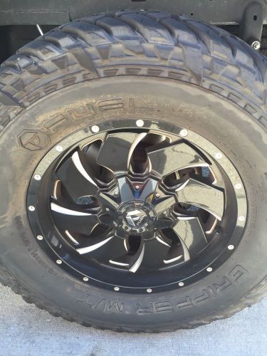 4 fuel cleaver 1 piece rims and 4 fuel tires