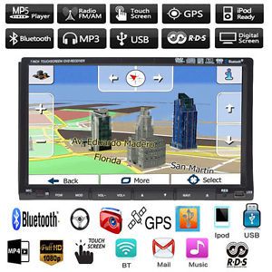 7"2Din In-Dash GPS Nav Car Radio Stereo MP5 MP3 DVD Player BT USB/FM TouchScreen, US $129.99, image 2