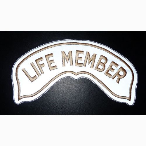 Large rocker harley davidson patch - life member – reflecting for night vision