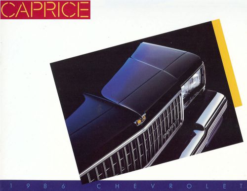 1986 chevy caprice brochure -caprice classic-caprice coupe-caprice sedan &amp; wagon