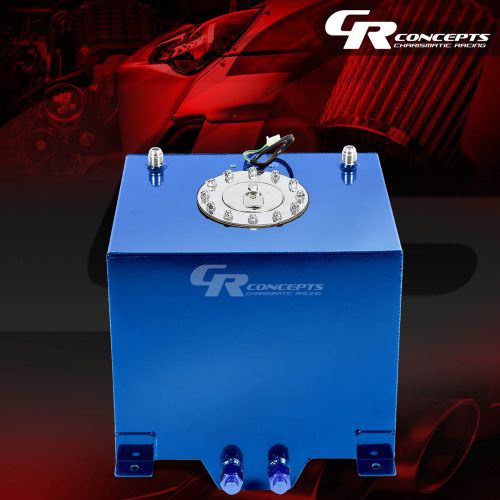 5 gallon/18.8l blue coat aluminum racing/drift fuel cell tank+cap+level sender