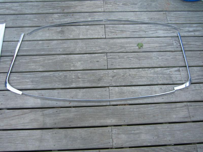 Back window stainless trim 5 piece set chevy ii nova 66 67 1966 1967 super sport