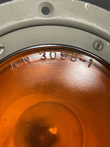 Wwii nos grimes aircraft identification light assembly an3096 red amber