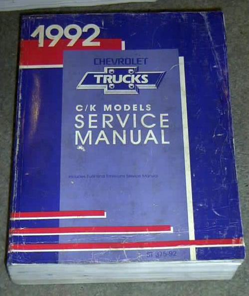 1992 chevrolet gmc trucks factory full service shop manual 6.2l 6.5l diesel &gas