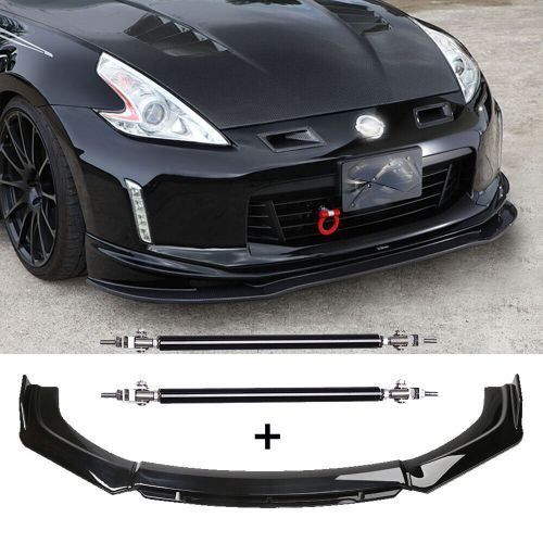 For Nissan Sentra 2000-2021 Front Bumper Lip Splitter Chin Spoiler + Strut Rods, US $89.58, image 12