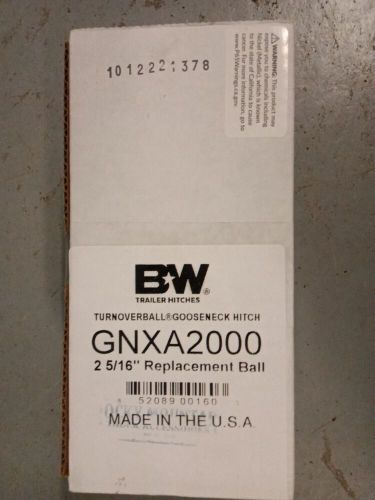 Bw turnoverball gooseneck hitch gnxa2000 2 5/16" replacement ball new