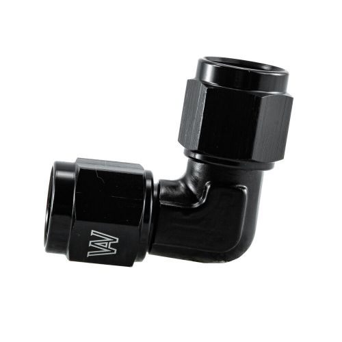 Black 6an flare to -6an female thread 90 degree fitting union 6an to -6 an 8pcs