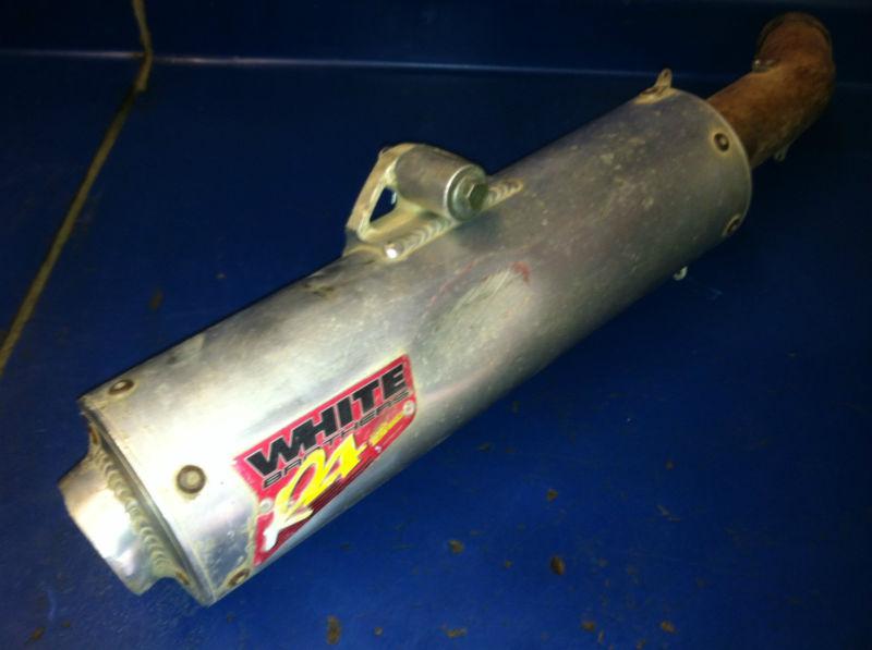 Yamaha raptor 660 white brothers r4 slip on exhaust muffler 01-05 ymf660r cb