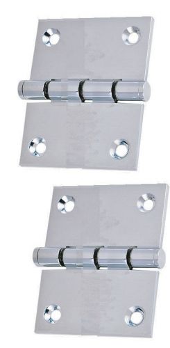 Perko 949-dp3-chr butt hinges chrome plated brass 4 hole 2" x 1-1/2" boat 2 pcs