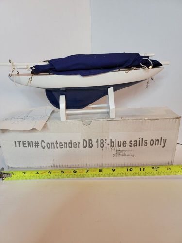 Sailboat Kit Contender DB 18" Blue Sails Sailboat, US $60.00, image 4