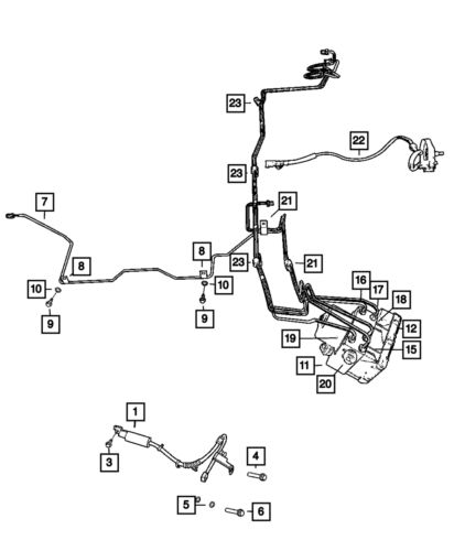 Genuine Mopar Brake Hose And Tube Assembly 5290044AC, US $45.60, image 5