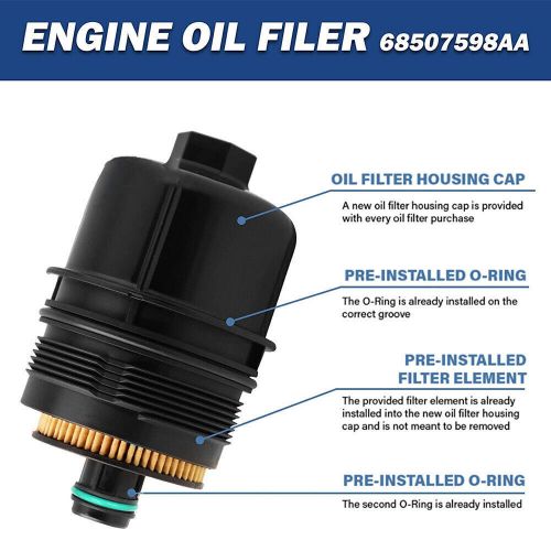 OIL FILTER FOR 2020 2021 JEEP WRANGLER RAM 1500 DT 3.0L DIESEL ENGINE 68507598AA, US $16.99, image 4