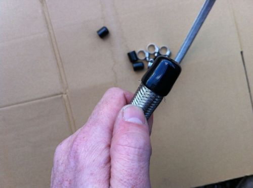 4 Stainless Steel Braided 10mm 3/8" Hose Rubber Push On End Caps Finishers Clips, US $9.73, image 9