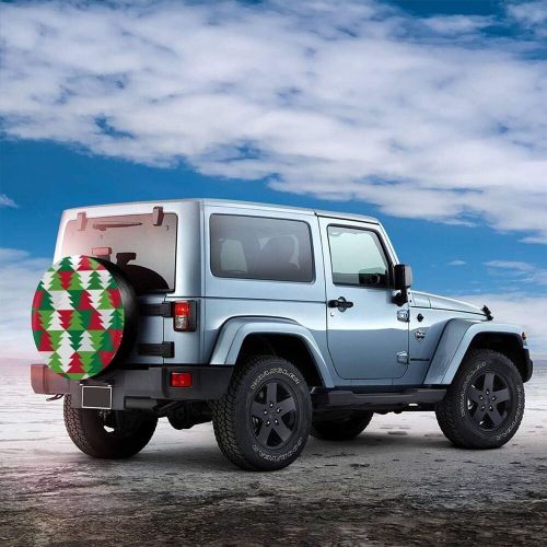 Mistletoe Tree Tire Covers Christmas Geometric Triangles Tire Covers, US $15.00, image 3