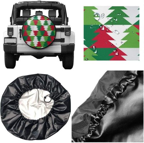 Mistletoe Tree Tire Covers Christmas Geometric Triangles Tire Covers, US $15.00, image 5