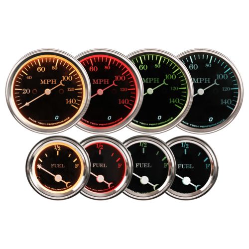 RACETECH Vintage Electrical GPS 6 Gauge Set Black Dial 4 Color 0-90 Ohm Classic, US $305.99, image 19