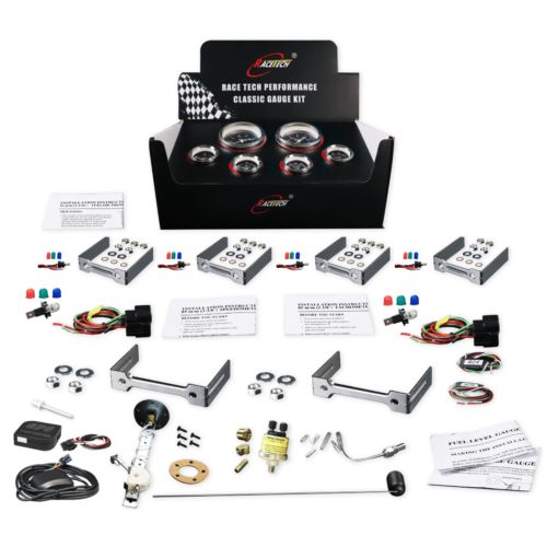 RACETECH Vintage Electrical GPS 6 Gauge Set Black Dial 4 Color 0-90 Ohm Classic, US $305.99, image 25