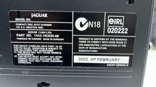 Jaguar CD Multiplayer Changer Unit (1X43-18C830-AB), US $, image 2