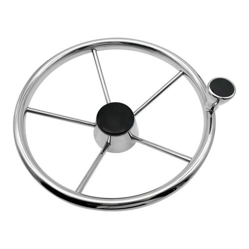 Alastin Stainless Steel 13 inch Steering Wheel with Knob for Marine Boat Yacht, US $111.69, image 2