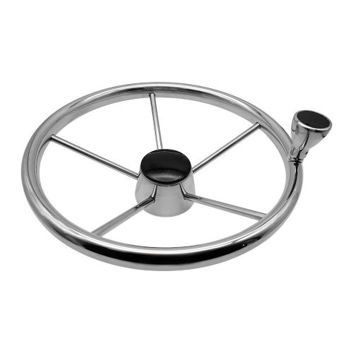 Alastin Stainless Steel 13 inch Steering Wheel with Knob for Marine Boat Yacht, US $111.69, image 6