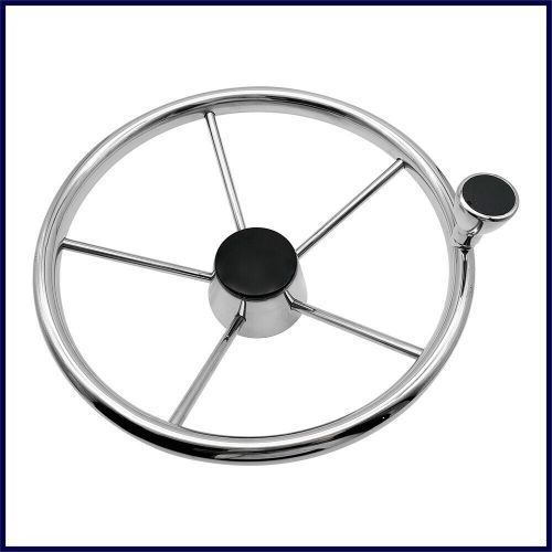 Alastin Stainless Steel 13 inch Steering Wheel with Knob for Marine Boat Yacht, US $111.69, image 12
