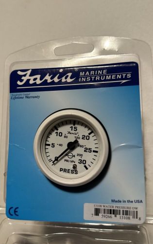 WATER PRESSURE GAUGE KIT 13108 30PSI UNIVERSAL OUTBOARD MOTOR DRESS WHITE MARINE, US $69.99, image 2