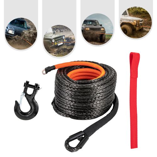 3/8"x 92' Synthetic Winch Rope Line 25500LBS Car Tow Recovery Cable Truck SUV, US $68.63, image 2