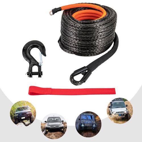 3/8"x 92' Synthetic Winch Rope Line 25500LBS Car Tow Recovery Cable Truck SUV, US $68.63, image 3