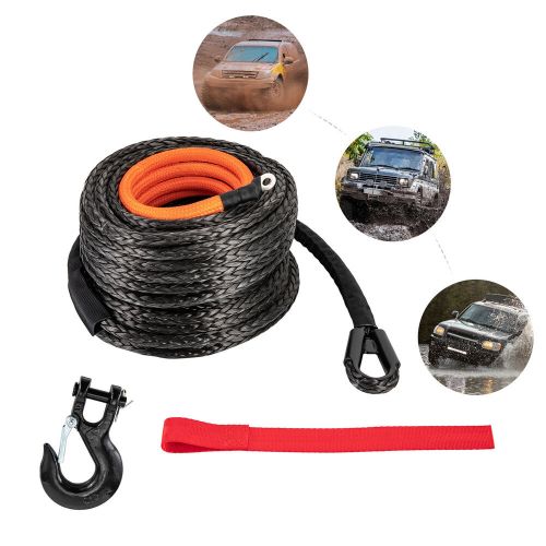 3/8"x 92' Synthetic Winch Rope Line 25500LBS Car Tow Recovery Cable Truck SUV, US $68.63, image 4