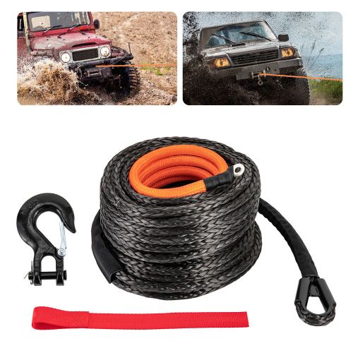 3/8"x 92' Synthetic Winch Rope Line 25500LBS Car Tow Recovery Cable Truck SUV, US $68.63, image 6