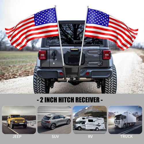 Hitch Mount Flag Pole Holder Standard 2 Inch Receivers Fit Truck SUV RV Pickup, US $59.99, image 7