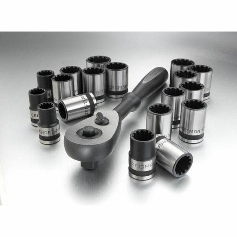 Craftsman 1/2 inch drive 19 pc socket ratchet set