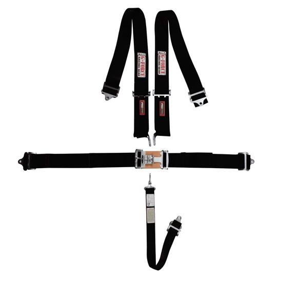 New g-force black latch & link shoulder harness racing seat belt kit