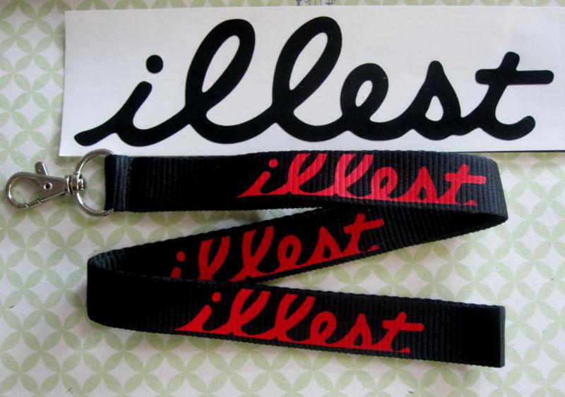 Jdm lanyard key chain  slammed stance nissan mugen trd spoonjdm as fck black_red