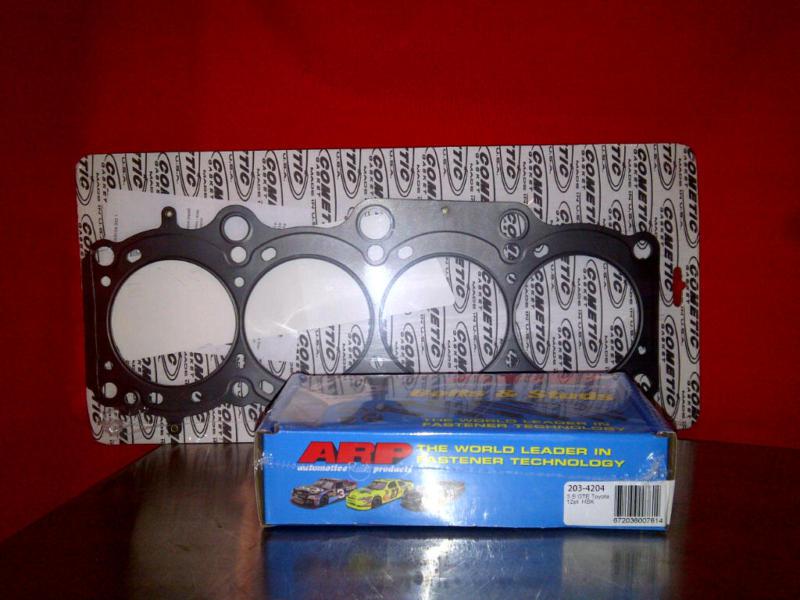 Cometic mls head gasket c4314-051 arp 203-4204 for toyota 3sge 3sgte