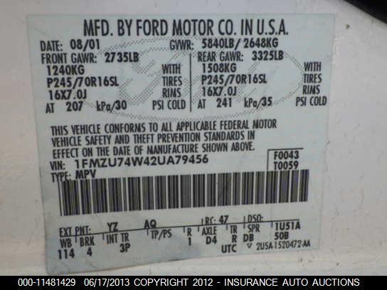 02 FORD EXPLORER HOOD HINGE, US $25.00, image 9