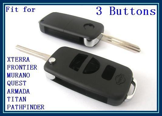 Flip remote key case for nissan xterra frontie muranon