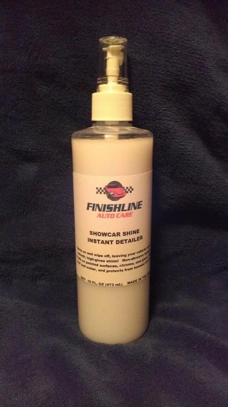 Finishline showcar shine instant detailer auto water-based quick wax 16 oz spray