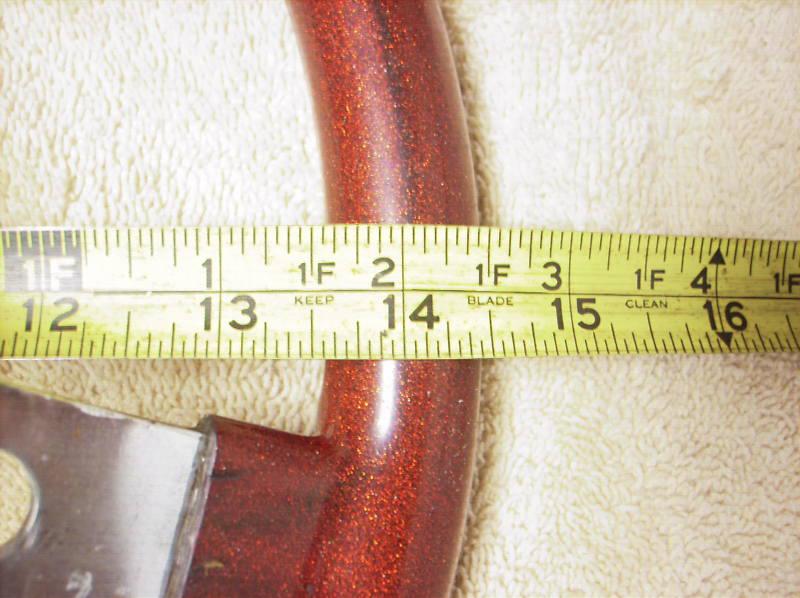 Vintage Superior 500 Red Metal Flake Steering Wheel 14 1/2