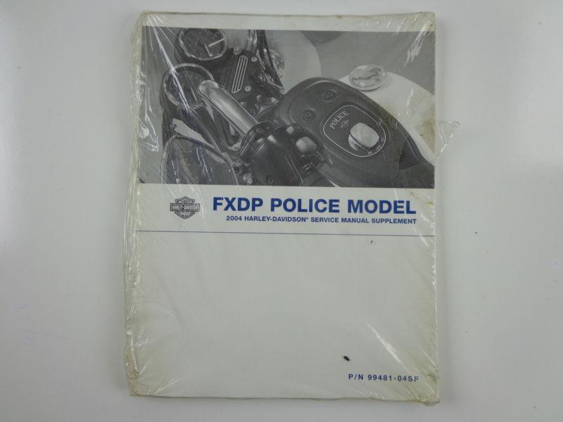 Harley davidson 2004 fxdp police models service manual supplement 99481-04sp