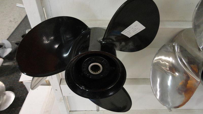 New black stainless steel propeller 15.5x14 johnson/evinrude prop outboard boat