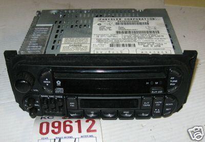 Dodge 98-02 intrepid concorde cassette player am fm 1998 1999 2000 2001 2002