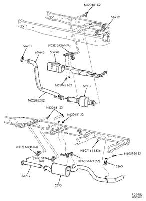 4c3z6n646aa pipe exhaust 03 04 05 06 07 f450sd