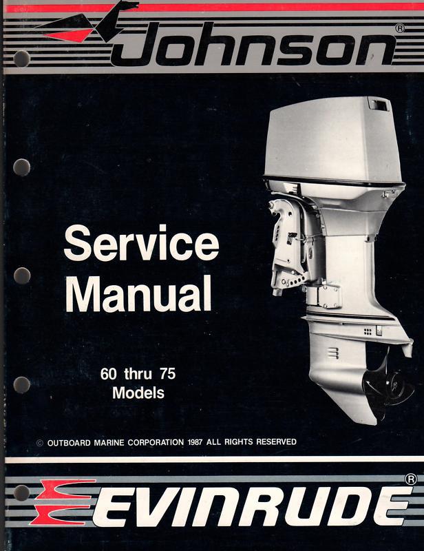 1988 omc cc evinrude/johnson outboard 60 thru 75 hp service manual (055)
