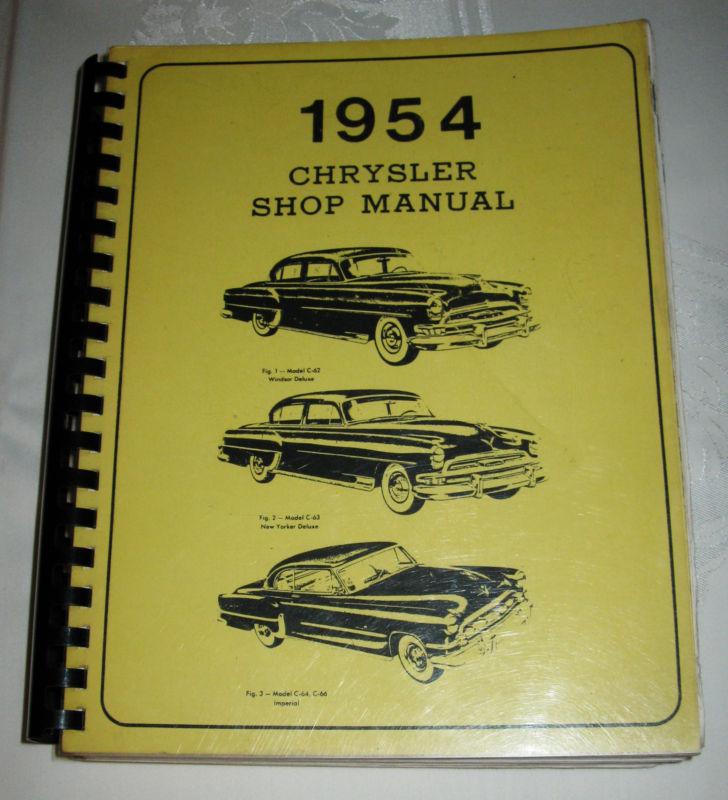 Original 1954 chrysler shop manual - 774 pages of all servicing information