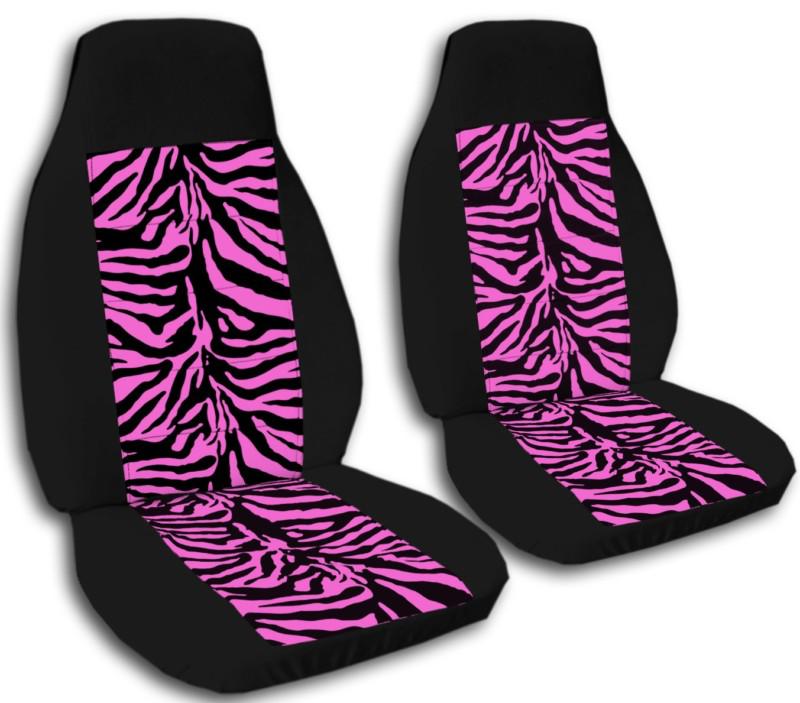 Sell Seat Covers Black & Pink Zebra. Soft Durable & Padded. Very Well