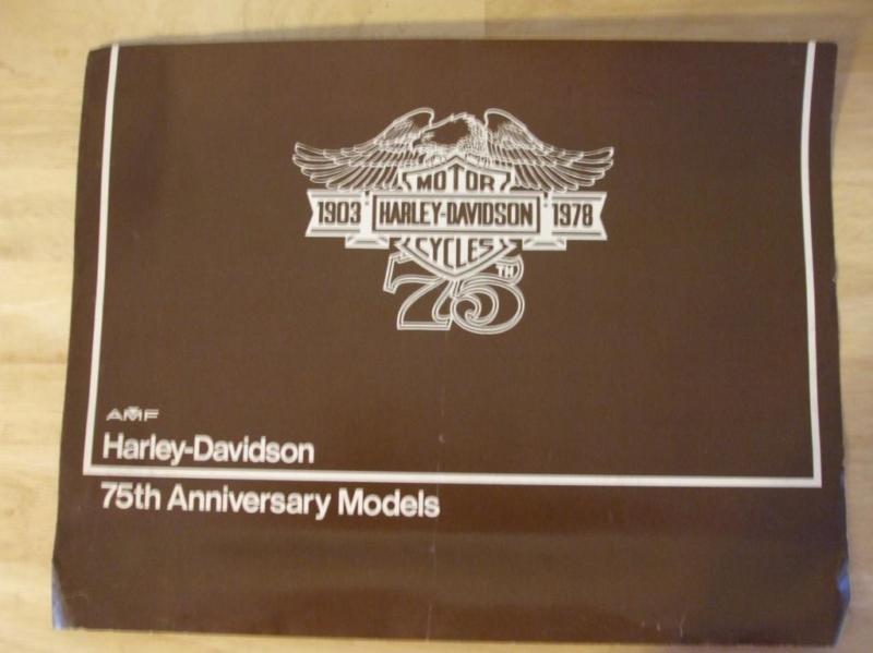 1978 harley 75th anniversary models brochure
