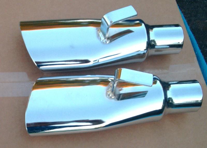 1967 67 plymouth gtx satellite chrome exhaust tips roadrunner ( blem )