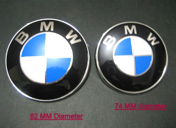 Bmw blue/white logo 74mm trunk badge + 82mm hood badge e46 e87 e90
