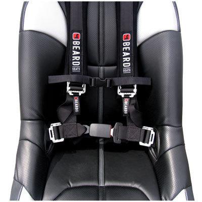 Beard 4-point safety harness with automotive buckle black arctic cat can-am kawa